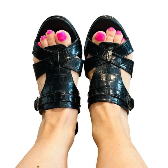 Sofft Black Leather Sandals - Size 7.5 - Picture 10 of 13